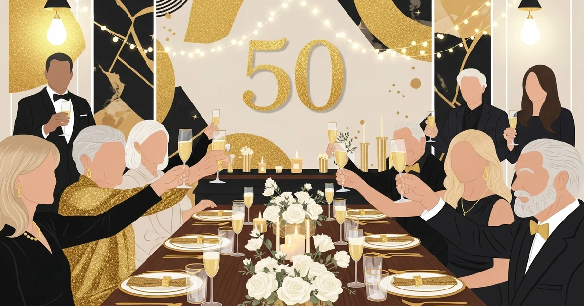 50-årsfest: morsomme ideer til 50-årsdagen og ferdig program
