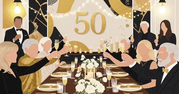 50-årsfest: morsomme ideer til 50-årsdagen og ferdig program